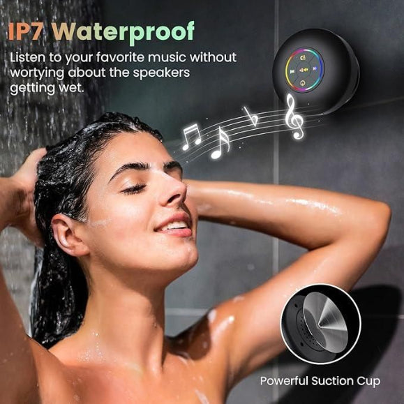 Waterproof Bluetooth| Speaker with Suction Cup – Portable & Loud
